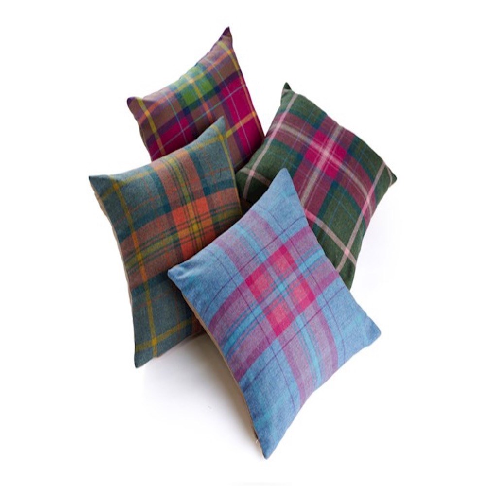 Tweed Scatter Cushions Grey/Blue